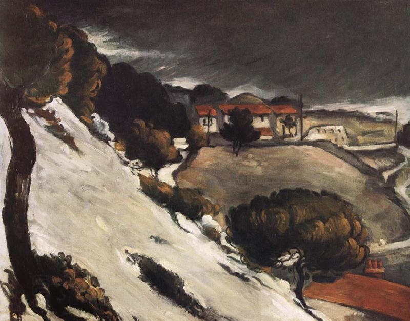 Paul Cezanne snow oil painting picture